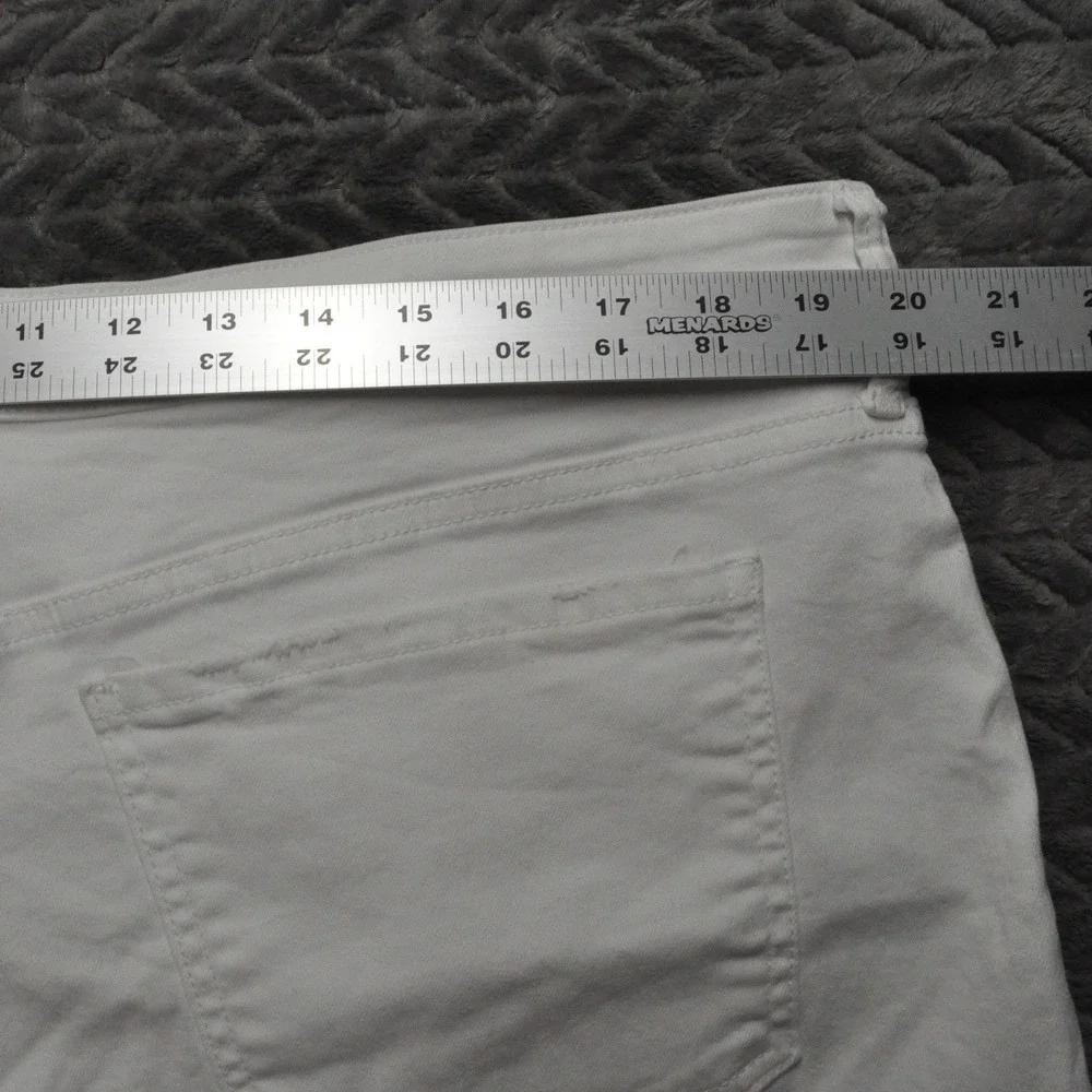 Kut‎ from the Kloth Jane Long Shorts 18 White Excellent High Rise Raw Hem (1826)